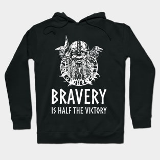 Norse Mythology God Odin - Bravery Is Half The Victory Hoodie